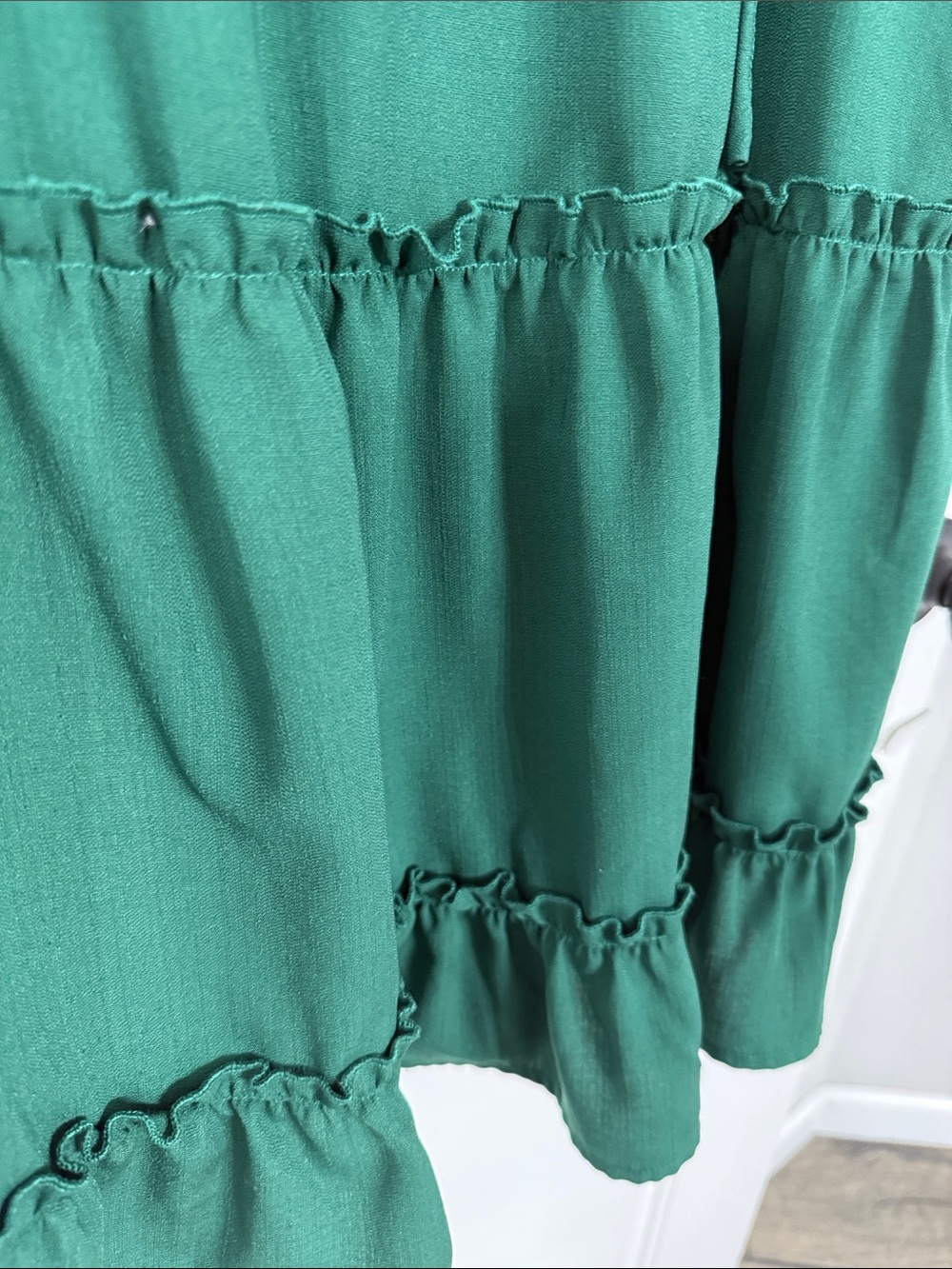 Cupshe Emerald Green Sleeveless Tiered Ruffle Dress - Picture 6 of 8